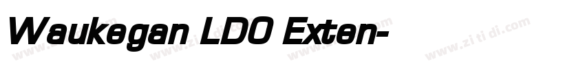 Waukegan LDO Exten字体转换